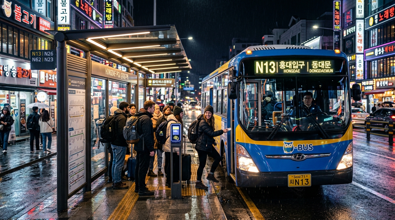 Seoul Night Bus (Owl Bus) Guide 2026: Late-Night Transit After Subway Closes (Routes, Fares & T-Money)